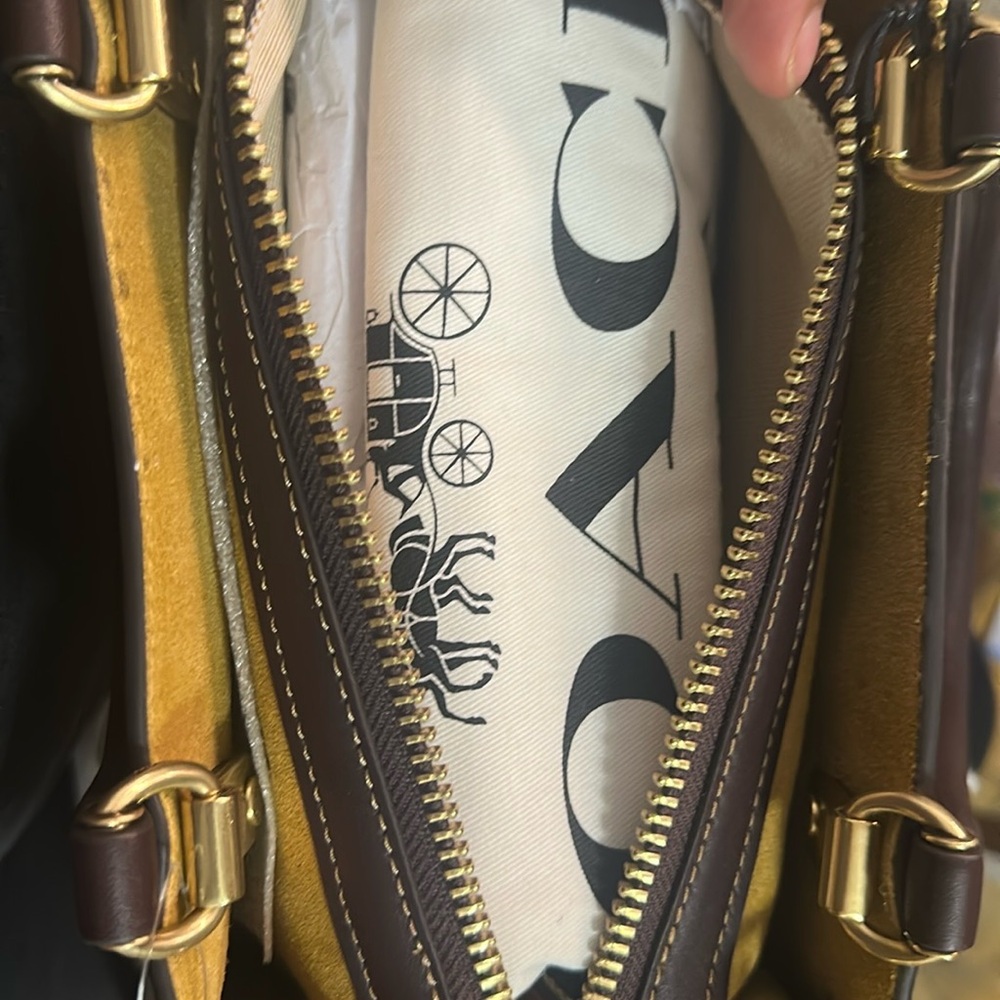 Coach Rogue 25 In Regenerative Leather in colorblock HAY - Picture 16 of 16